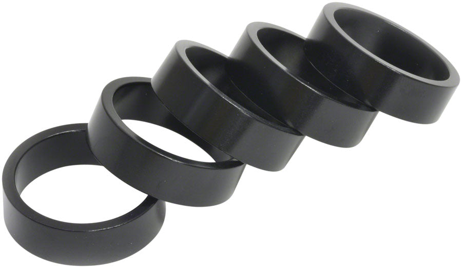 Wheels Manufacturing Aluminum Headset Spacer - 1-1/8", 10mm, Black, 5-pack MPN: HD0015 UPC: 811079026477 Headset Stack Spacer Aluminum Spacer