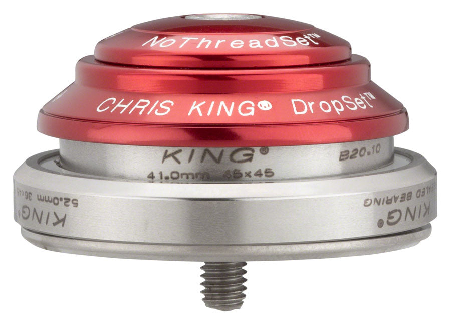 Chris King DropSet 3 Headset - 1-1/8 - 1.5", 41/52mm, 36 Deg, Red MPN: CBR1 UPC: 841529091588 Headsets DropSet 3 Headset