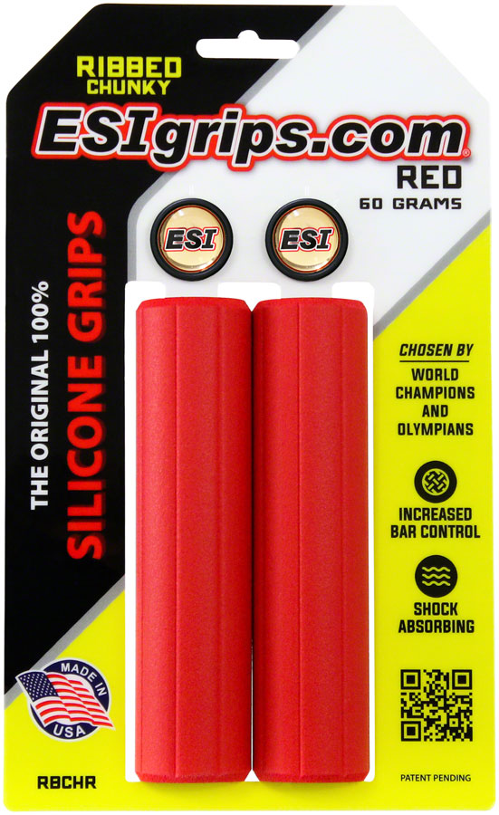 ESI Ribbed Chunky Grips - Red MPN: RBCHR UPC: 818113020743 Grip Ribbed Chunky Grips