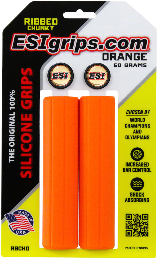 ESI Ribbed Chunky Grips - Orange MPN: RBCHO UPC: 818113020736 Grip Ribbed Chunky Grips