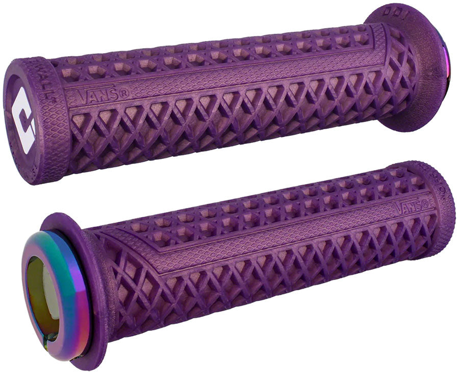 ODI Vans v2.1 Lock-On Grips - Iridescent Purple Oil Slick MPN: D33VNIP-OS UPC: 711484195648 Grip VANS Lock-On Grips