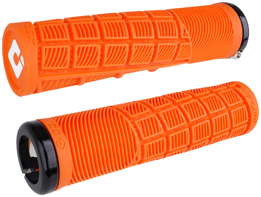 ODI Reflex V2.1 Grips - White/Orange, Lock-On MPN: D33RXO-B UPC: 711484195051 Grip Reflex Lock-On Grips