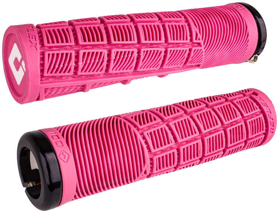 ODI Reflex V2.1 Grips - White/Pink, Lock-On