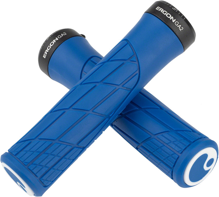 Ergon GA2 Grips Midsummer Blue Lock On Grip Color Midsummer Blue Worldwide Cyclery
