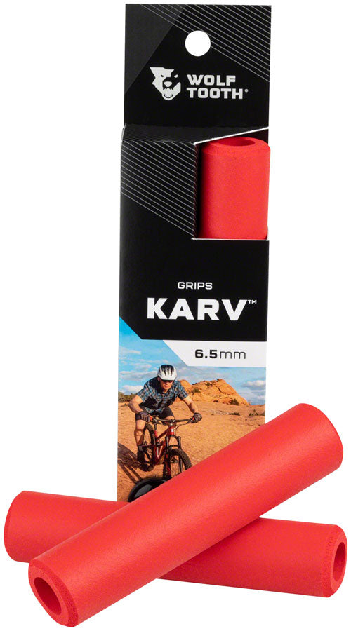 Wolf Tooth Karv Grips - Red MPN: KARV-RED UPC: 810006800876 Grip Karv Grips