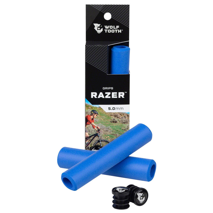 Wolf Tooth Razer Grips - Blue MPN: RAZER-BLU UPC: 810006800937 Grip Razer Grips