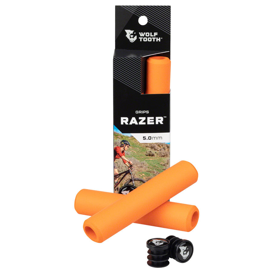 Wolf Tooth Razer Grips - Orange MPN: RAZER-ORG UPC: 810006800968 Grip Razer Grips