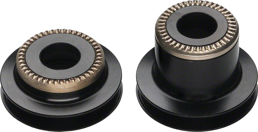 DT Swiss 5mm QR to 9mm Thru conversion end caps for pre-2010 Center Lock 240 hub