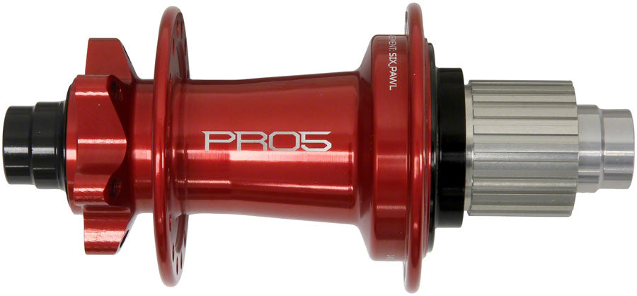 Hope Pro 5 Rear Hub - 12 x 148mm, 6-Bolt, Micro Spline, Red, 32H