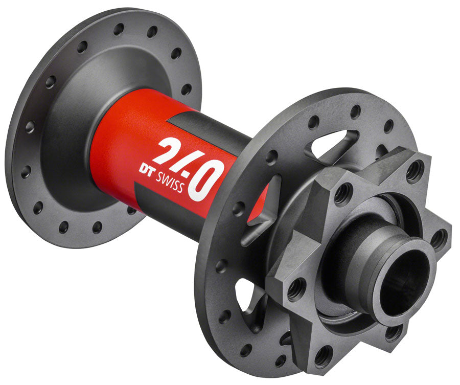 DT Swiss 240 Front Hub - 15 x 110mm, 6-Bolt Disc, Black/Red, 32h