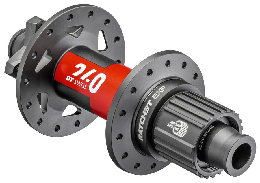 DT Swiss 240 EXP Rear Hub - 12 x 157mm, 6-Bolt, Micro Spline, Black/Red, 32H, 36pt