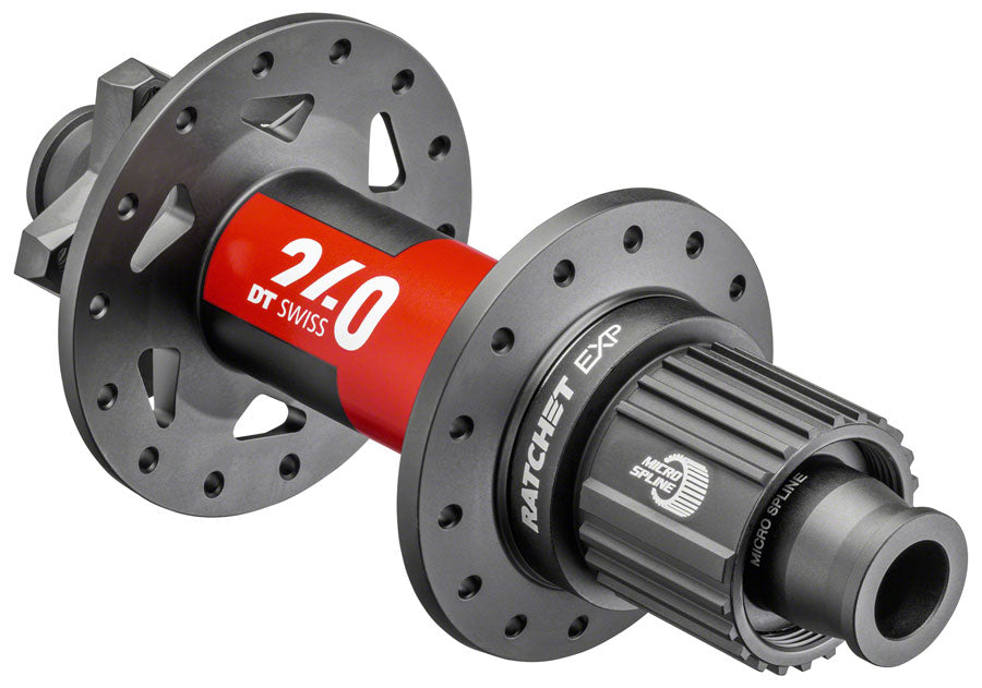 DT Swiss 240 EXP Rear Hub - 12 x 148mm, 6-Bolt, Micro Spline, Black/Red, 28H, 54pt