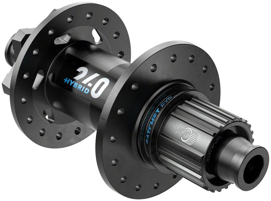 DT Swiss 240 Hybrid Rear Hub - 12 x 148mm, 6-Bolt, Micro Spline, Black, 36H, 30pt