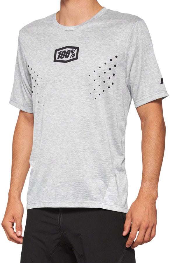 100% Airmatic Mesh Jersey - Gray, Short Sleeve, Large
