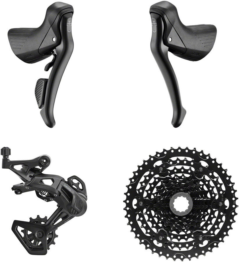 microSHIFT Sword Black 1x9 Speed Groupset Includes Brake Shifters Worldwide Cyclery