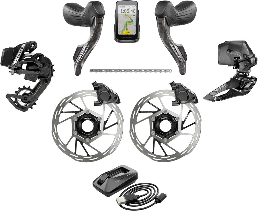 SRAM Force eTap AXS Road Groupset - 2x12-Speed, HRD Shift/Brake ...