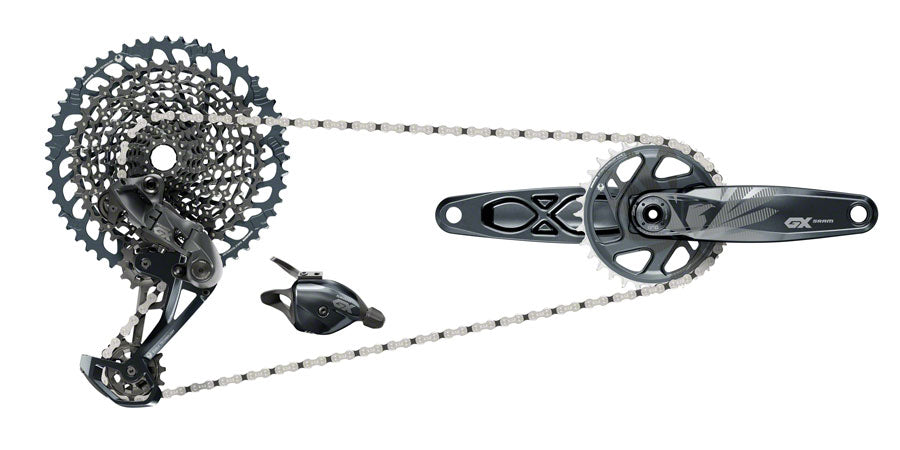 SRAM GX Eagle Groupset - 175mm Crankset, 32t, DUB, Trigger Shifter, Rear Derailleur, 12-Speed 10-52t Cassette and MPN: 00.7918.095.003 UPC: 710845854620 Kit-In-A-Box Mtn Group GX Eagle Groupset