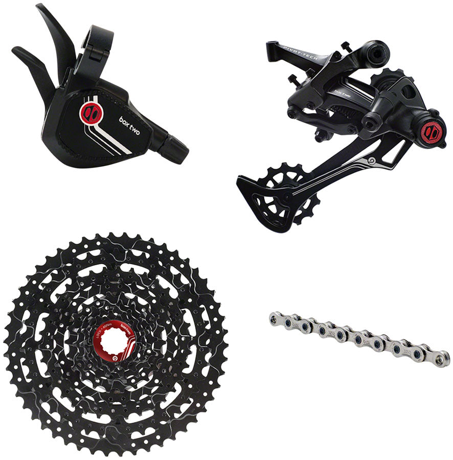 BOX Two Prime 9 X-Wide Multi Shift Groupset - Includes X-Wide Rear Derailleur, 11-50t Cassette, Multi Shift Shifter, MPN: BX-DT2-P9AMXW-KIT UPC: 639266097464 Kit-In-A-Box Mtn Group Two Prime 9 Groupset