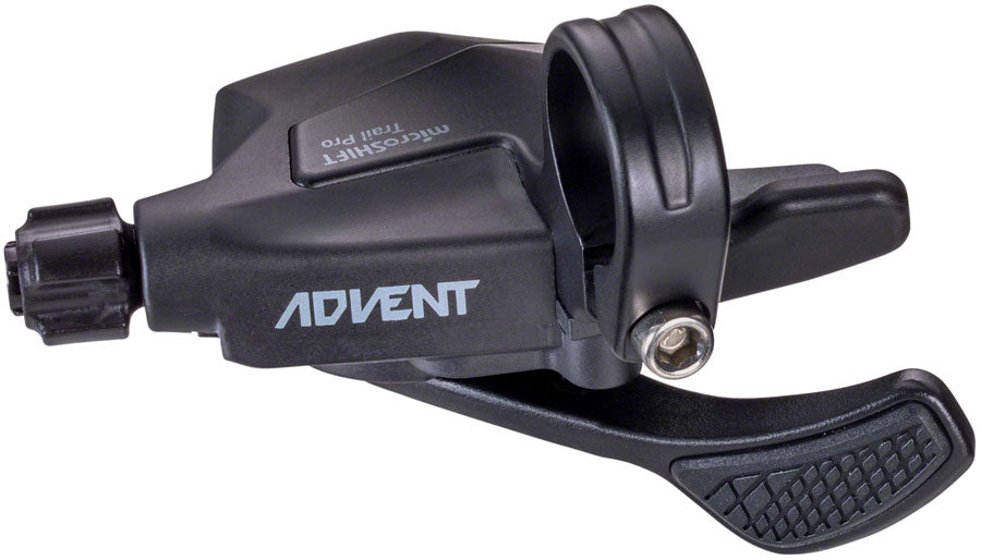 microSHIFT ADVENT Trail Trigger Pro E-Bike Right Shifter - 1 x 9-Speed, Single-Click, Silicone Thumb Pad, ADVENT