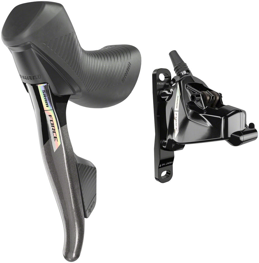 SRAM Force AXS HRD eTap Shift/Brake Lever and Hydraulic Disc Brake Caliper - Left/Front, Flat Mount, 20mm Offset, SRAM Force AXS HRD eTap Shift/Brake Lever and Hydraulic Disc Brake Caliper - Left/Front, Flat Mount, 20mm Offset,