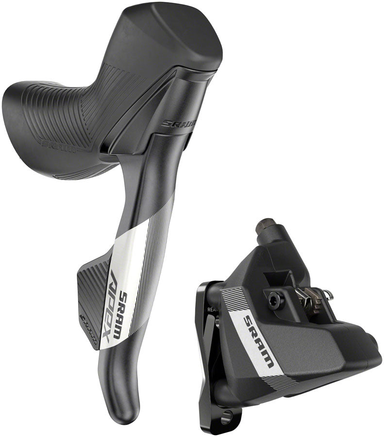 SRAM Apex AXS eTap Shift/Brake Lever and Hydraulic Disc Brake Caliper - Right/Rear, 12-Speed, Flat Mount, 20mm Offset,