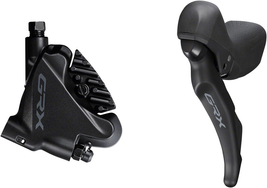 Shimano GRX ST-RX600 Shift/Brake Lever with BR-RX400 Hydraulic Disc Brake Caliper - Left/Front, 2x, Flat Mount Caliper,