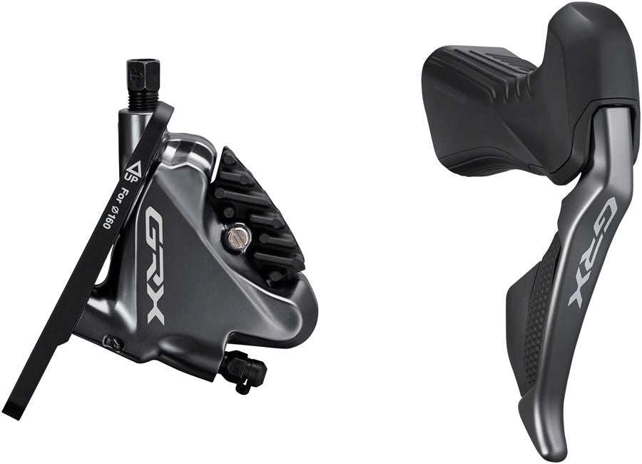 Shimano GRX ST-RX815 11-Speed Di2 Right Drop-Bar Shifter/Hydraulic Brake Lever with BR-RX810 Flat Mount Caliper,