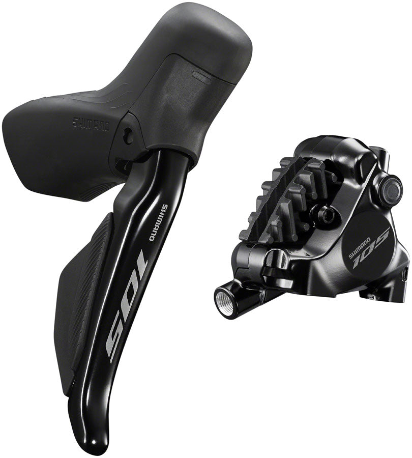 Shimano 105 ST-R7170-R Di2 Shift/Brake Lever with BR-R7170 Hydraulic Disc Brake Caliper - Rear, 12-Speed, Flat Mount,