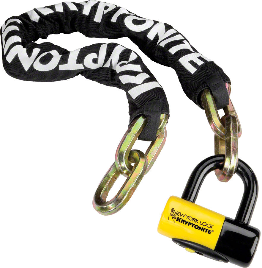 Kryptonite New York Fahgettaboudit Chain 1410 and Disc Lock: 3.25' (100cm) MPN: 999485 UPC: 720018999485 Chain Lock New York Chain Locks