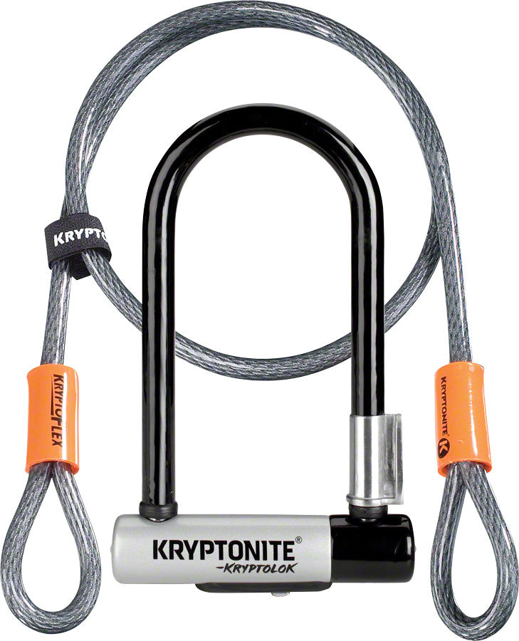 Kryptonite KryptoLok U-Lock - 3.25 x 7", Keyed, Black, Includes 4' cable and bracket MPN: 001973 UPC: 720018001973 U-Lock KryptoLok U-Lock
