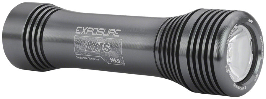Exposure Axis Mk9 Headlight - 1300 Lumens, With Helmet And Handlebar Mount, TAP Technology, Gun Metal Black