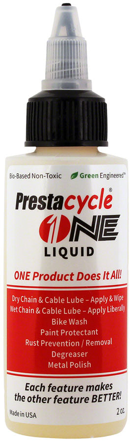 Prestacycle One Liquid - 2oz MPN: 92261 UPC: 689466922615 Lubricant One All Purpose Lube