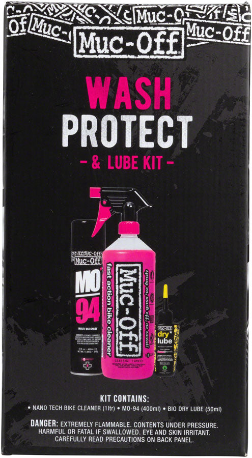 Muc-Off Bike Care Kit: Wash, Protect and Lube, with Dry Conditions Chain Oil - Degreaser / Cleaner - Wash, Protect, & Lube Kit