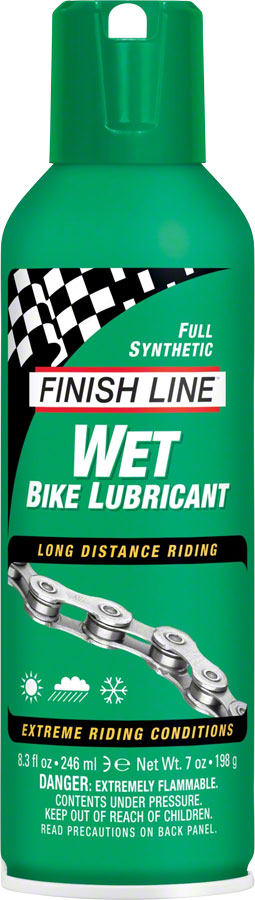 Finish Line WET Bike Chain Lube - 8oz, Aerosol MPN: W00080101 UPC: 036121710382 Lubricant WET Bike Chain Lube