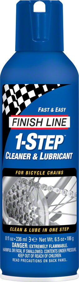 Finish Line 1-Step Cleaner and Bike Chain Lube - 8oz, Aerosol MPN: M00080101 UPC: 036121710290 Lubricant 1-Step Cleaner and Bike Chain Lube