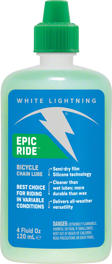 White Lightning Epic Ride Bike Chain Lube - 4 fl oz, Drip MPN: E50040102 UPC: 610990001002 Lubricant Epic Ride Bike Chain Lube