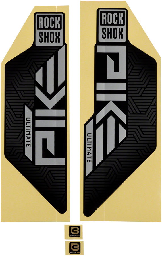 RockShox Fork Decal Kit - Pike Ultimate, 27.5"/29", Matte Silver Foil For Gloss Black (2023+) MPN: 11.4018.105.067 UPC: 710845878732 Sticker/Decal Fork Decal Kits