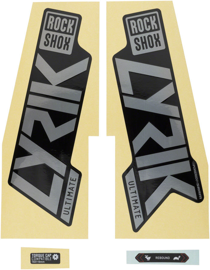 Rockshox Fork Decal Kit - Lyrik Ultimate, 27.5"/29", Gloss Rainbow Foil/High Gloss Black MPN: 11.4018.105.049 UPC: 710845862724 Sticker/Decal Fork Decal Kits