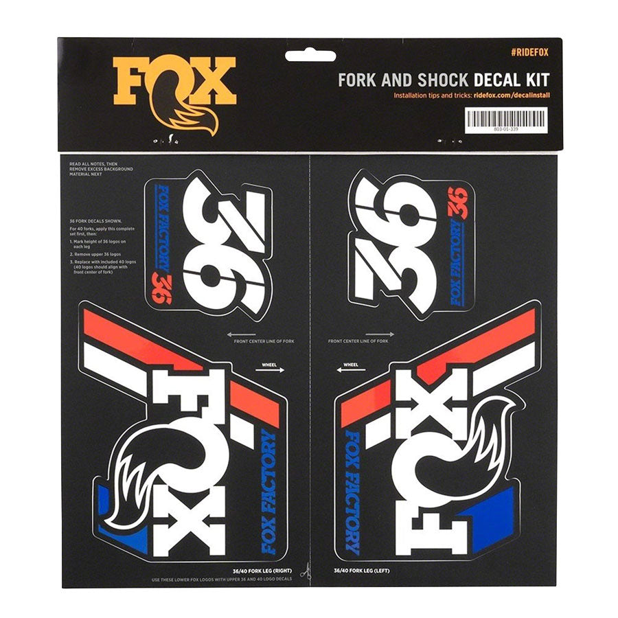FOX Heritage Decal Kit for Forks and Shocks, Red/White/Blue MPN: 803-01-339 UPC: 611056170755 Sticker/Decal Heritage Decal Kit