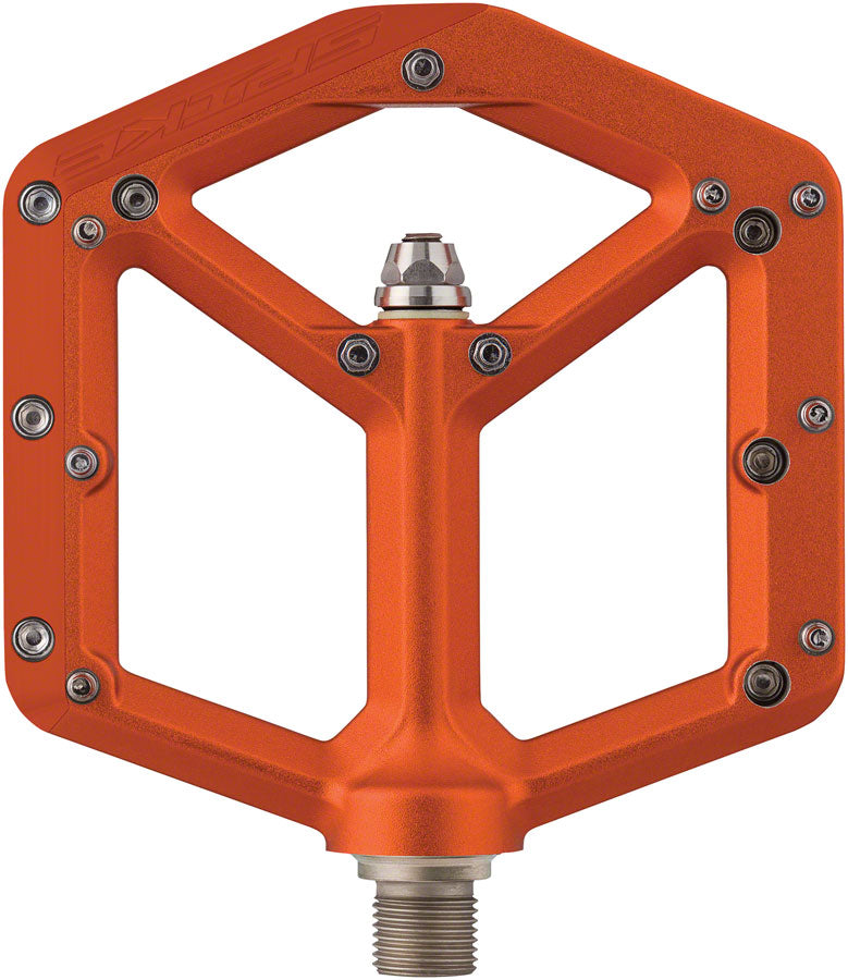 Spank Spike Pedals - Platform, Aluminum, 9/16", Orange - Pedals - Spike Pedals