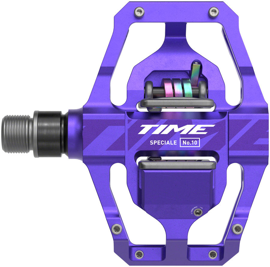 Time Speciale 10 Pedals - Dual Sided Clipless with Platform, Aluminum, 9/16", Purple, Large, B1 MPN: 00.6718.027.004 UPC: 710845909412 Pedals Speciale 10 Pedals