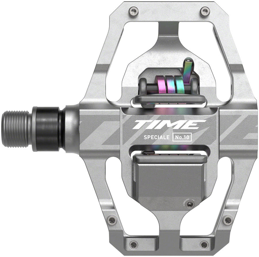Time Speciale 10 Pedals - Dual Sided Clipless with Platform, Aluminum, 9/16", Raw, Large, B1 MPN: 00.6718.027.005 UPC: 710845909429 Pedals Speciale 10 Pedals