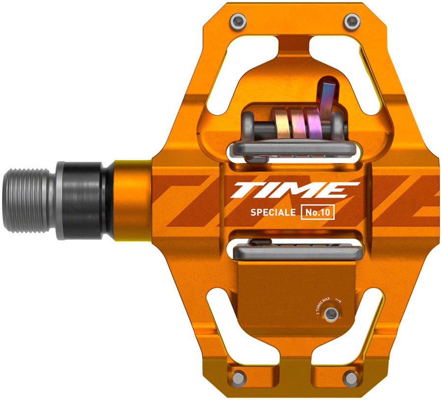 Time Speciale 10 Pedals - Dual Sided Clipless with Platform, Aluminum, 9/16", Tangerine, Small, B1 MPN: 00.6718.028.007 UPC: 710845909467 Pedals Speciale 10 Pedals