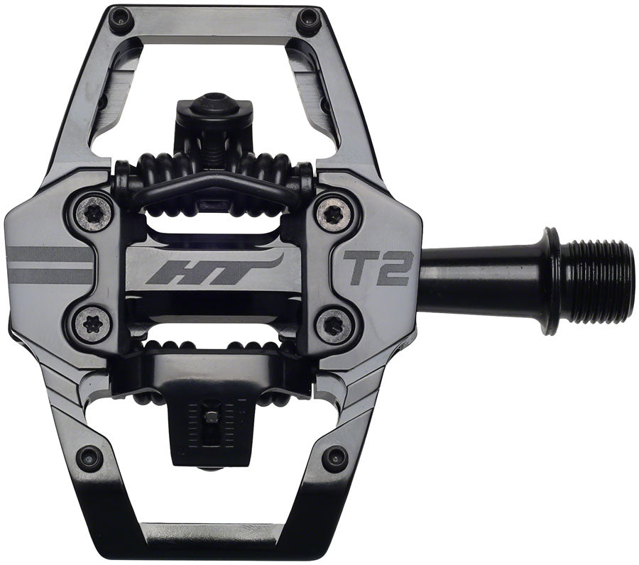 HT Components T2 Pedals - Dual Sided Clipless with Platform, Aluminum, 9/16