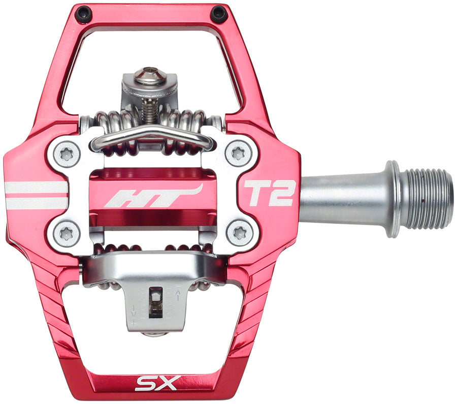 HT Components T2-SX Pedals - Dual Sided Clipless with Platform, Aluminum, 9/16", Red MPN: 102001T2SXXX2Y11G1X1 Pedals T2-SX Pedals