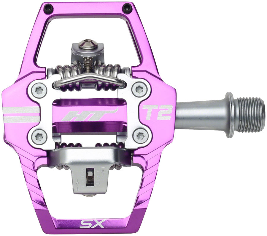 HT Components T2-SX Pedals - Dual Sided Clipless with Platform, Aluminum, 9/16", Purple MPN: 102001T2SXXX2Y41G1X1 Pedals T2-SX Pedals