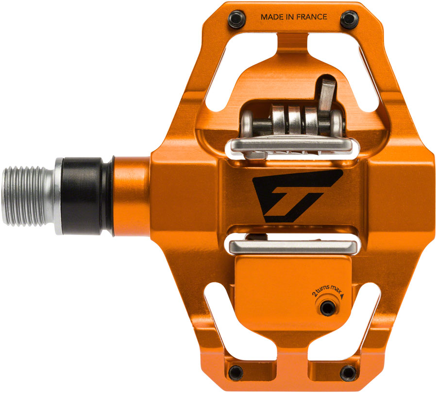 Time SPECIALE 8 Pedals - Dual Sided Clipless with Platform, Aluminum, 9/16", Orange - Pedals - SPECIALE Pedals