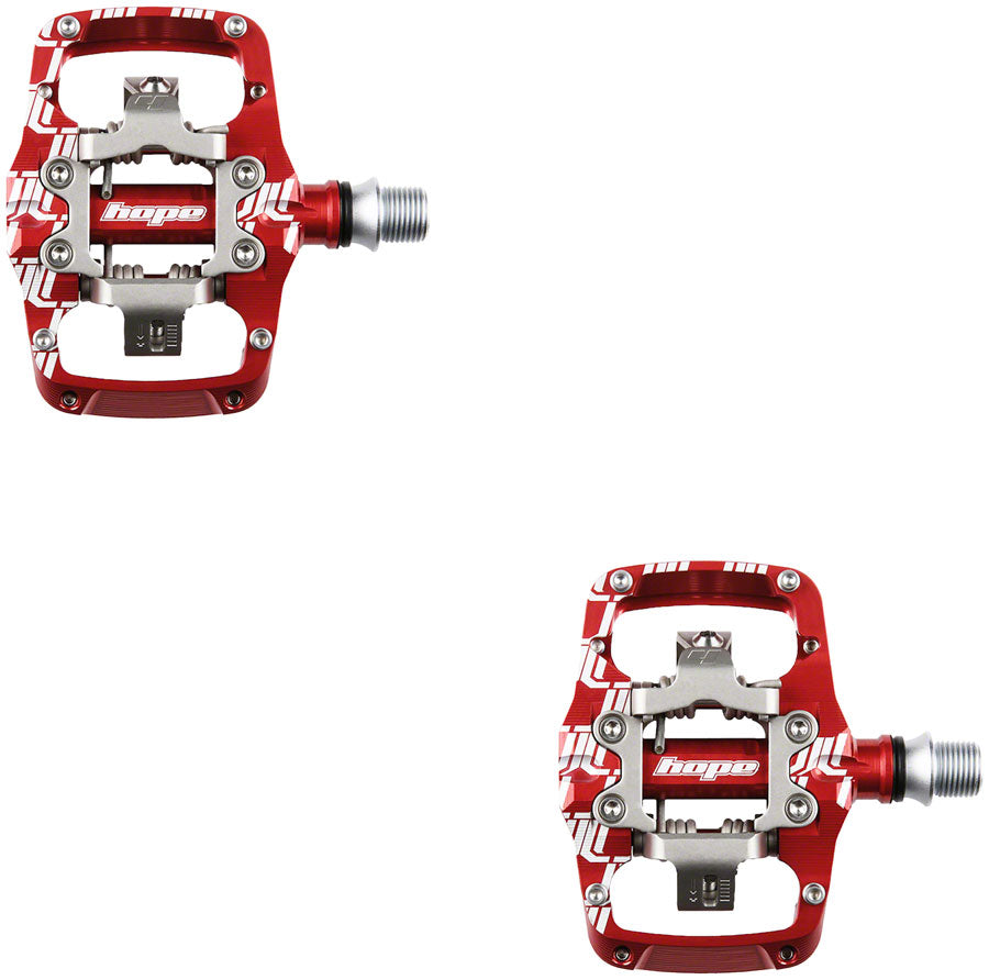 Hope TC Union Clip Pedal - Dual Sided Clipless with Platform, 9/16", Red MPN: PDUTCR Pedals TC Union Clip Pedal