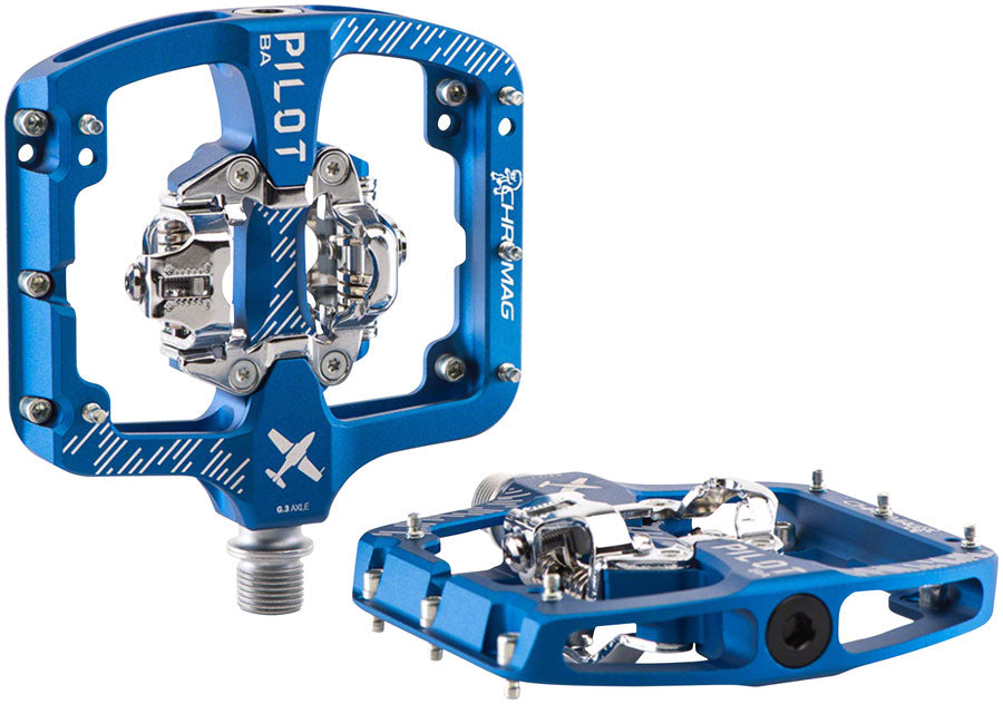 Chromag Pilot BA Pedals - Dual Sided Clipless, 9/16", Blue, Wide MPN: 180-003-005 UPC: 826974040732 Pedals Pilot BA Pedals