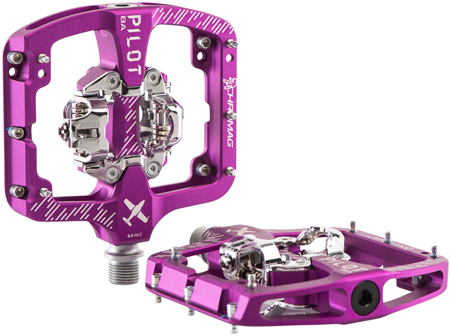 Chromag Pilot BA Pedals - Dual Sided Clipless, 9/16", Purple, Wide MPN: 180-003-002 UPC: 826974040701 Pedals Pilot BA Pedals